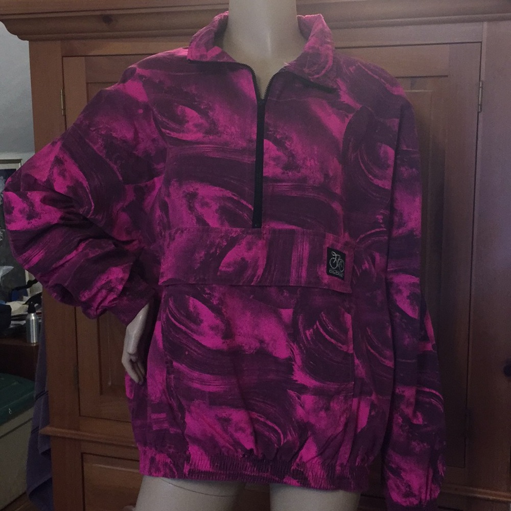 Vintage Nashbar Half Zip Jacket with Pocket Pink